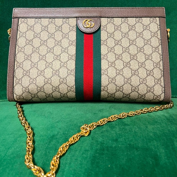 GUCCI OPHIDIA GG MAGNETIC-CLOSURE SHOULDER BAG